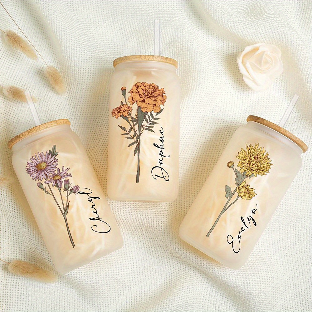 Personalized Birth Flower Glas - đánh giá và giá Coffee Equipment With Name