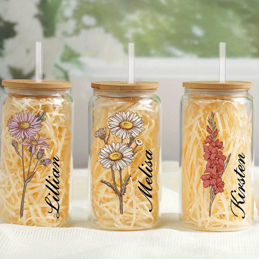Personalized Birth Flower Glas - đánh giá và giá Coffee Equipment With Name
