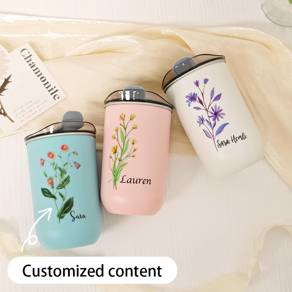 Custom Birth Flower Stainless  - đánh giá và giá Coffee Equipment With Name