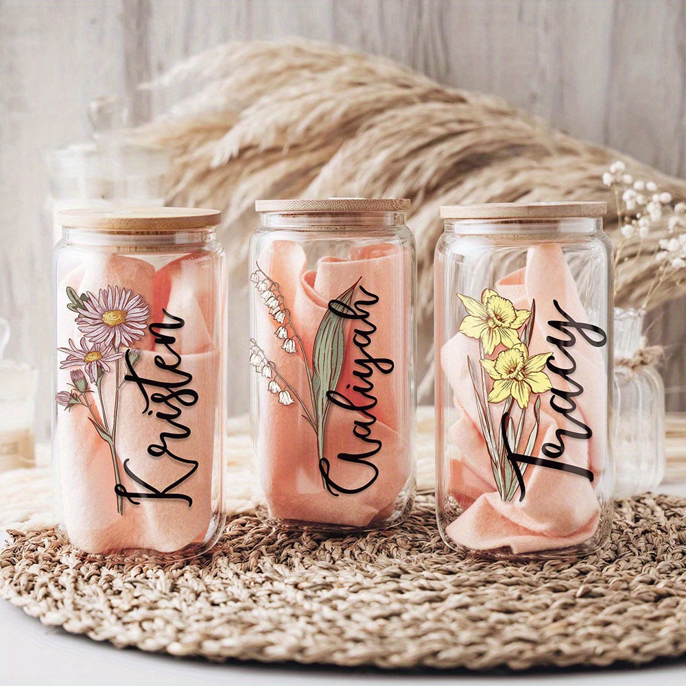 Custom Birth Flower Name Glass - đánh giá và giá Coffee Equipment With Name