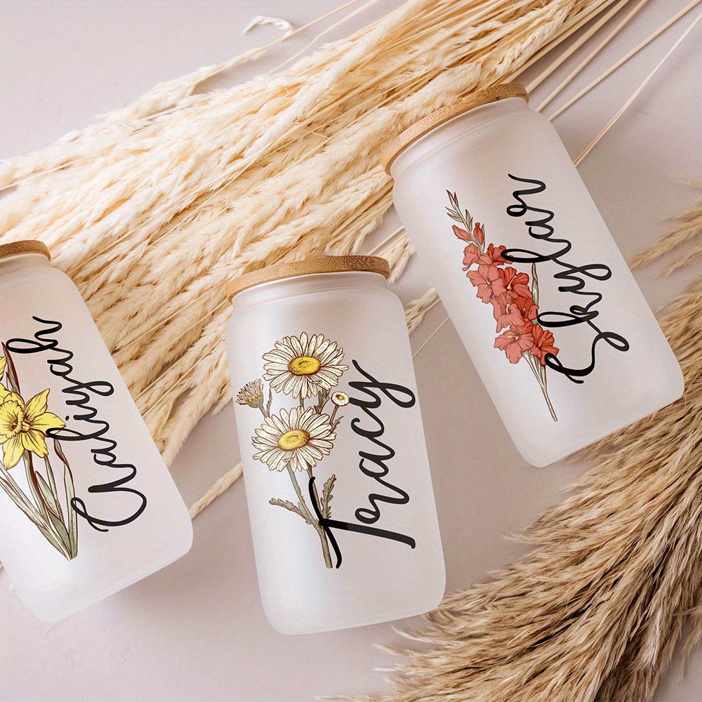 Custom Birth Flower Name Glass - đánh giá và giá Coffee Equipment With Name
