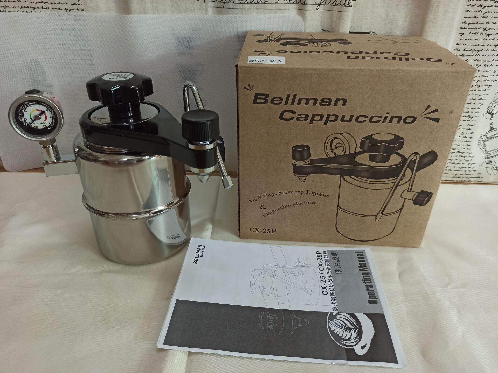 Bellman Cappuccino CX-25P  Sto - đánh giá và giá Pressure Gauge Espresso