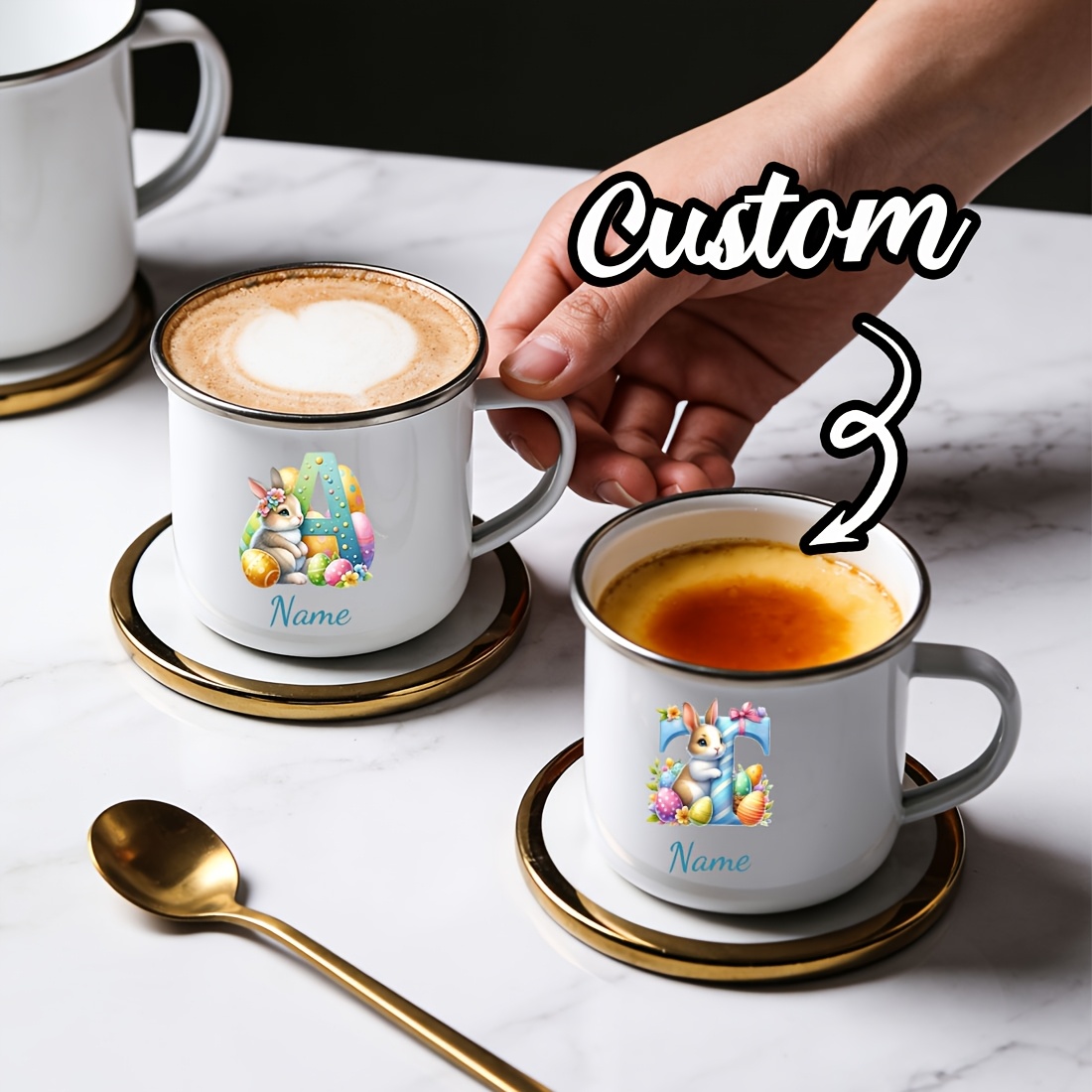 Personalized Mug Floral Initia - đánh giá và giá Coffee Equipment With Name