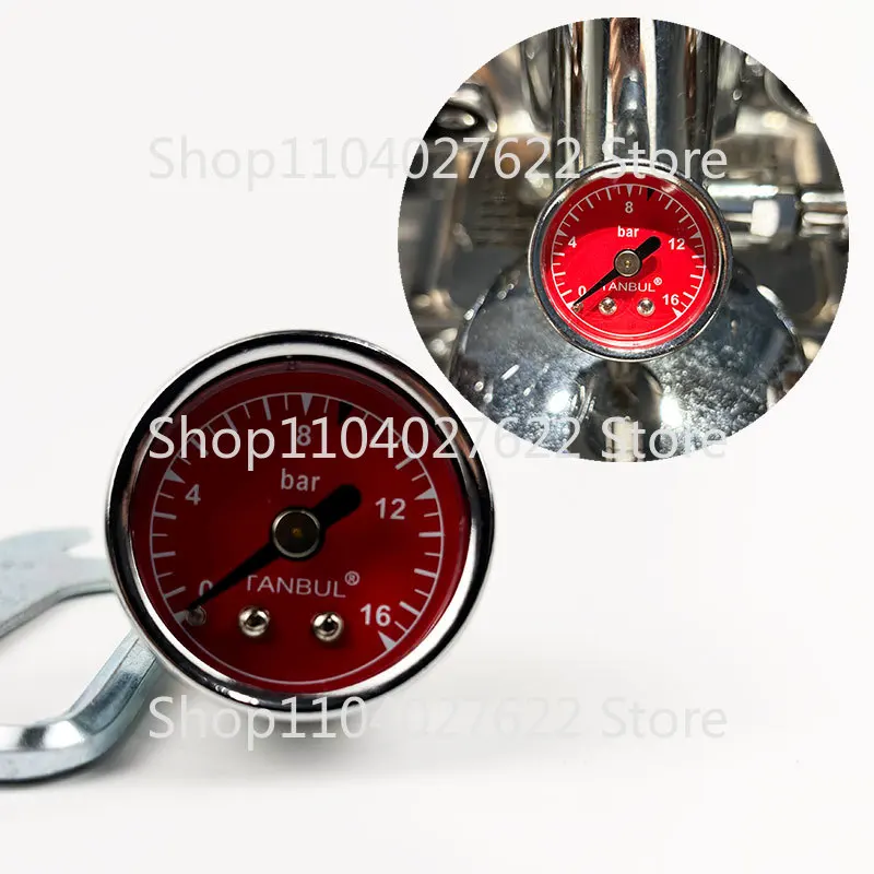 E61 semi-automatic coffee mach - đánh giá và giá Pressure Gauge Espresso