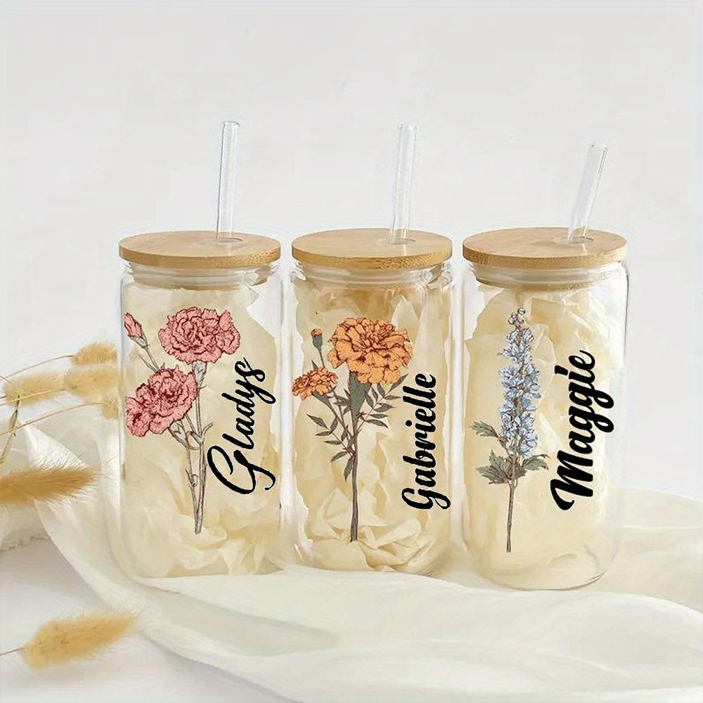 Personalized Floral Daisy Glas - đánh giá và giá Coffee Equipment With Name