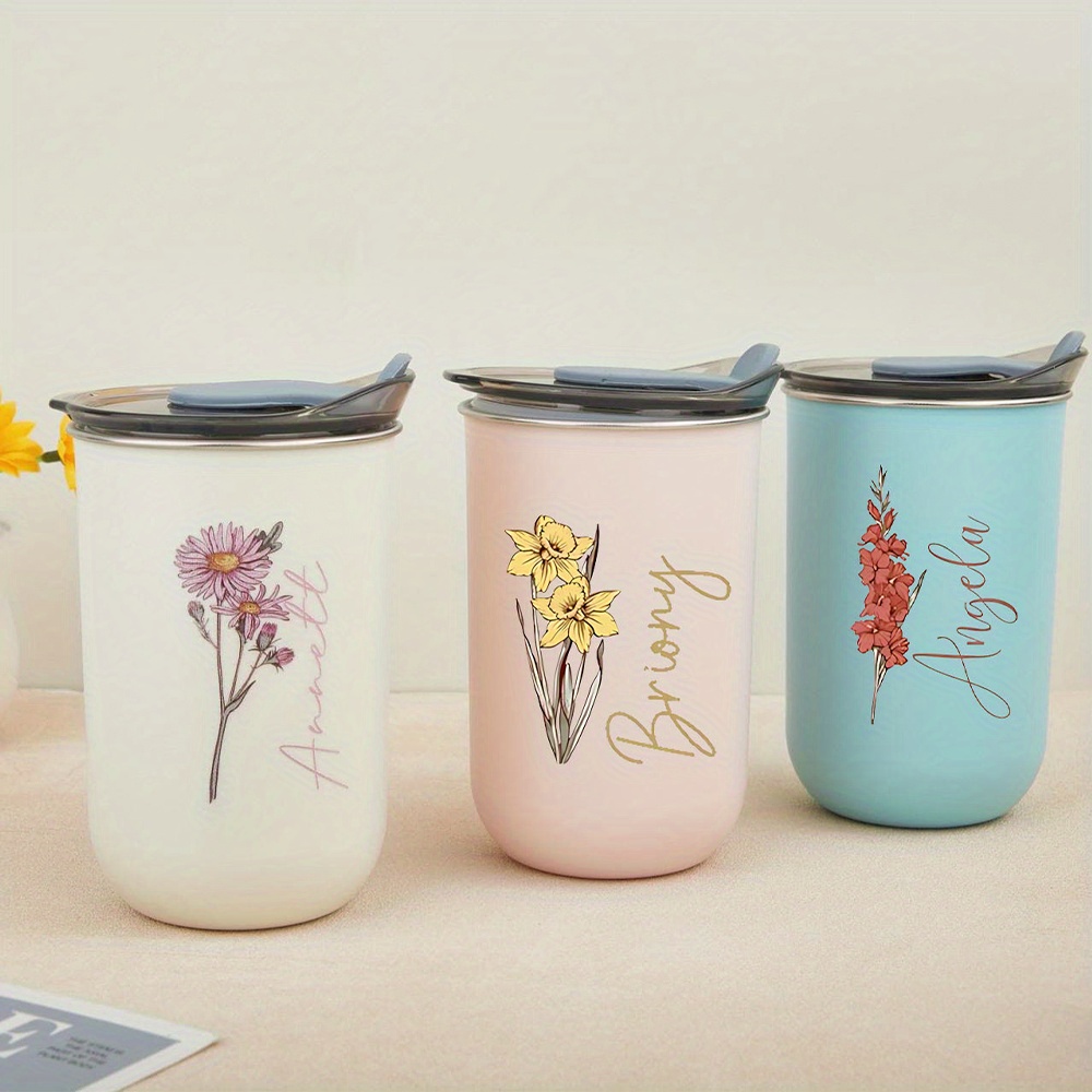 Custom Birth Flower Stainless  - đánh giá và giá Coffee Equipment With Name