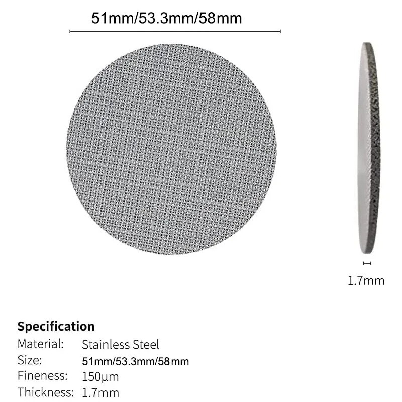51/53.5/58.5MM Coffee Filter P - đánh giá và giá Puck Screen Mesh